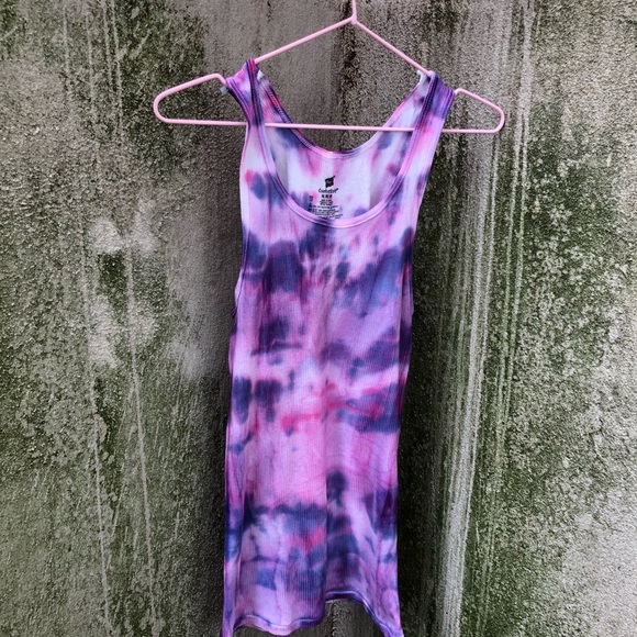 Tops - Tie Dye (Handcrafted) Racerback Stretch Tank Top